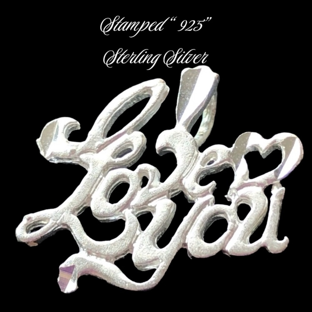 🆕 Sterling Silver “I Love You” Pendant